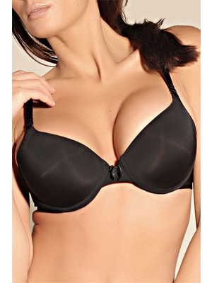 Magic Form 3563 Kadın Siyah Düz Kumaşlı Çok Dolgulu Push-Up Sütyen