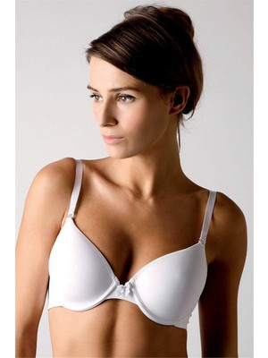Magic Form 3520 Kadın Beyaz Ince Süngerli Düz Kumaşlı Büyük Beden Toparlayıcı Sütyen