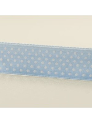 Event Party Store Kurdele Mavi Beyaz Puanlı 1cm x 10M