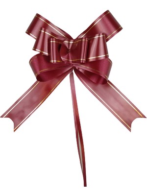 Event Party Store Çekmeli Fiyonk 31MM Bordo Altın Şerit ( 1 Adet)