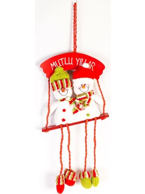 Event Party Store Yılbaşı Kapı Süs Mutlu Yıllar 2'li Kardan Adam