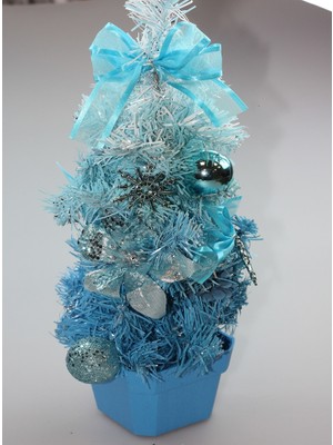 Event Party Store Yılbaşı Çam Ağacı Mavi 40 cm (Saksılı)