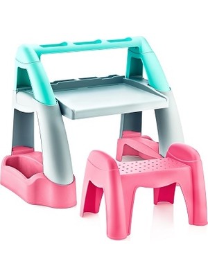 Faros Tabureli Aktivite Çalışma Masası Pembe