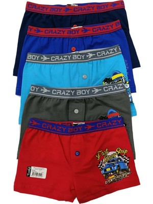 Tutku Erkek Çocuk Boxer Renkli Desenli 6'lı Paket