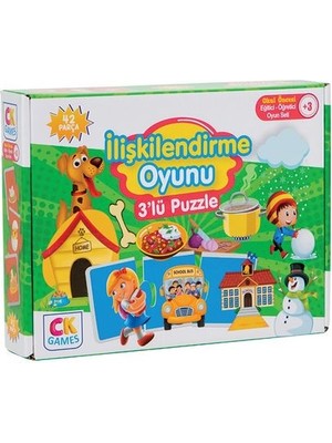 Zetka Ck Games Ilişkilendirme Oyunu Okul Öncesi Oyun Seti +3 Yaş Eğitici Öğretici 42 Parça Puzzle Oyun Seti