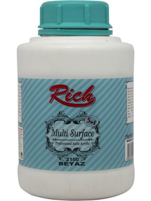 Rich 1750 gr Multi Surface Akrilik Boya 2100 Beyaz Renk Her Yüzey İçin Özel Formül