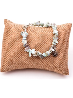 Taş Sandığı Larimar Taşı Şekilsiz Bileklik