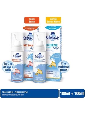 Sterimar Isotonic Baby Burun Spreyi 100 ml + Hipertonik Baby Burun Spreyi 100 ml