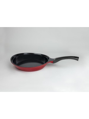 Primanova Bordain Alüminyum Kızartma Tavası 24 cm Kırmızı