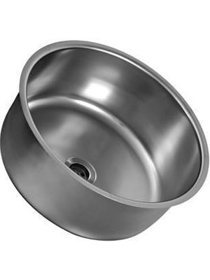 AlanSansli Paslanmaz Krom Evye Lavabo Oval 38X38 cm Mermer Altı
