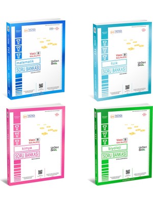 ÜçDörtBeş Yayınları TYT 2024 Matematik Fizik Kimya Biyoloji Soru Bankası Seti (4 Kitap)
