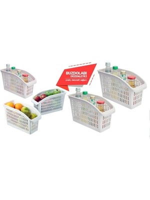 Olgun Home Buzdolabı Sepeti 5 Adet Dolap Içi Düzenleyici Organizer