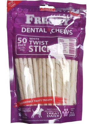 Freshy Dental Twists - Sütlü Burgu Çubuk - 50'li Maxi Paket