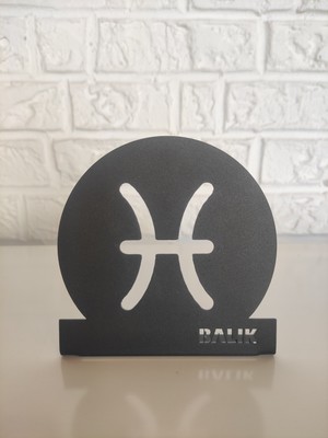 Black Art Steel Masaüstü Metal Balık Burcu