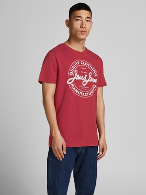 Jack & Jones Jeans Tee Ss O-Neck Noos 21/22 Erkek Kırmızı Tshirt 12190510-17