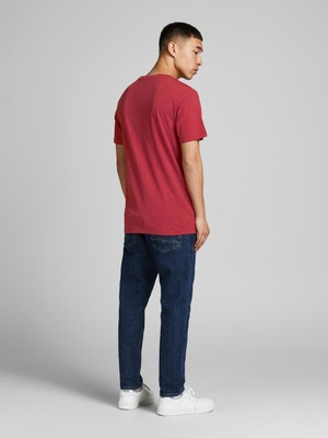 Jack & Jones Jeans Tee Ss O-Neck Noos 21/22 Erkek Kırmızı Tshirt 12190510-17