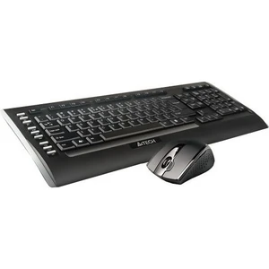 A4 Tech 9300F Kablosuz Q Trk V-Track Mouse Siyah Multimedya Klavye - Mouse Set