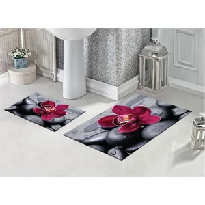 Pusula Home Orkide 3D Desenli Dijital Baskılı Banyo Paspası