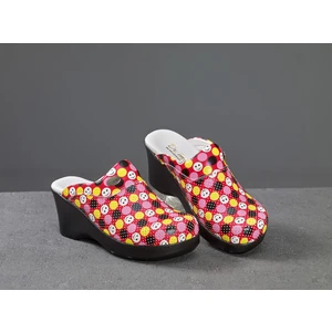 Gülen Yüz Temalı Ortopedi Yüksek Topuklu Medikal Sabo Terlik Hemşire Terliği Doktor Terliği