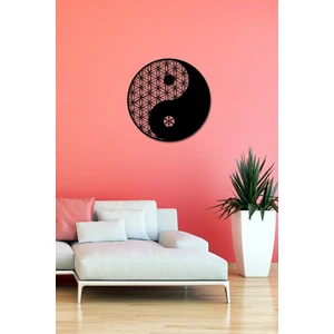 Ying Yang Siyah Dekoratif Tablo 20X20CM