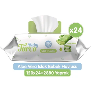 Baby Turco Softcare Aloe Vera Islak Bebek Havlusu 24 x 120 Adet