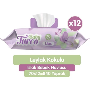 Baby Turco Leylak Kokulu Islak Bebek Havlusu 12 x 70 Adet