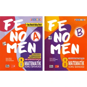 Gama Yayınları Fenomen 8. Sınıf LGS Matematik Soru Bankası A ve B Kitabı 2 Kitap