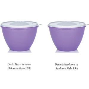 Derin Hazırlama ve Saklama Kabı 1,9 Lt 2 Adet