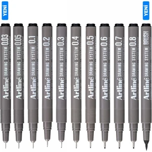 Drawing System Brush Teknik Çizim Kalemi Seti