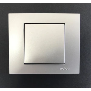 Çağatay Elektrik Çağatayelektrik Ovivo Grano Gümüş (Silver) Anahtar Mekanizma+Çerçeve