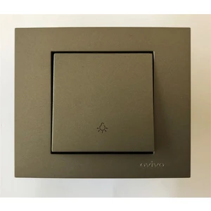 Çağatay Elektrik Çağatayelektrik Ovivo Grano Antrasit Lıght Zil Anahtarı Mekanizma+Çerçeve