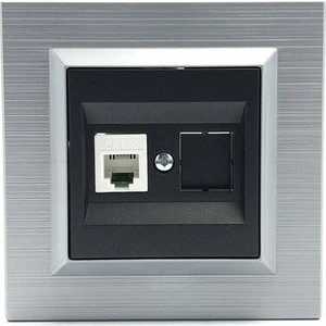 Çağatay Elektrik Çağatayelektrik Ovivo Quantum Gümüş Siyah Nummeris Mekanizma+Çerçeve