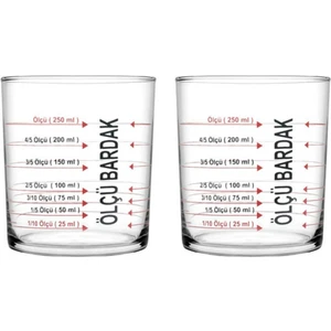 Cam Ölçü Bardağı 2'li
