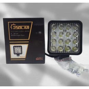 Çalışma Sis Lambası Kare 16 LED 9-36 Volt Cool White