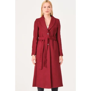 Z6681 Kadın Palto-Bordo