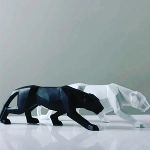 Cemrela Art Kübik Panter Heykel, Dekoratif Obje, Hediyelik, Süs Eşyası