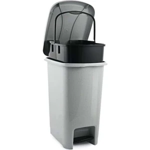 Favori Tedarik Çöp Kovası 25 Lt Slim Pedallı Iç Kovalı Beyaz