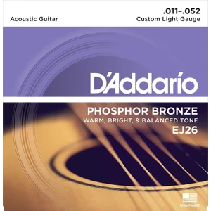 EJ26 Phosphor Bronze Custom Light Akustik Gitar Teli (11-52)