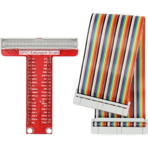 Raspberry Pi T Genişleme Kartı + 40 Pin Ribbon Kablo T-Cobbler