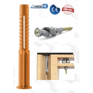 Plastik Tuğla Boşluk Dübeli 12 mm x 120 mm Uzun Dübel 1 Paket ( 100