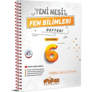Spoiler Yayınları 6. Sınıf Yeni Nesil Fen Bilimleri Defteri Yeni 2022
