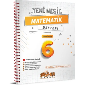 Spoiler Yayınları 6. Sınıf Yeni Nesil Matematik Defteri Yeni 2022