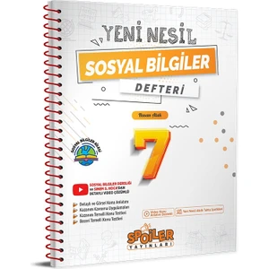 Spoiler Yayınları 7. Sınıf Yeni Nesil Sosyal Bilgiler Defteri Yeni 2022