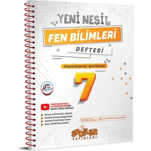 Spoiler Yayınları 7. Sınıf Yeni Nesil Fen Bilimleri Defteri Yeni 2022