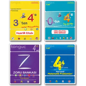 Tonguç Akademi 4. Sınıf 3 Ten 4 E Hazırlık Set Konu Anlatımlı Soru Zoru Bankası 4 Kitap 2022