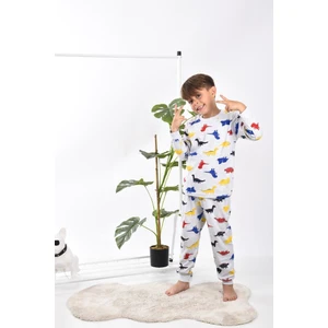 Dinozor Baskılı Çocuk Pijama Takımı