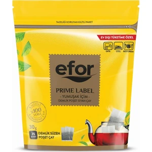 Efor Prime Label Jumbo Demlik Poşet Siyah Çay - 30gr*35'li