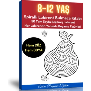 Enine Boyuna Eğitim 8-12 Yaş Labirent Bulmaca Kitabı (Spiralli)