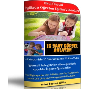 Enine Boyuna Eğitim Okul Öncesi İngilizce Öğreten Eğitim Video Seti
