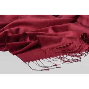 Marka Ipek Görünümlü Şal - Bordo Renk